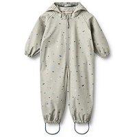 Wheat Baby Boys Mika Alphabet Puddlesuit - Grey