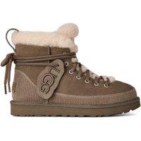 Ugg Womens Classic Heritage Lace-Up Suede Shearling Trim Lace Up Boots - Dried Oregano