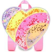 Billieblush Girls Heart Glitter Zip Backpack