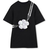 Marc Jacobs Girls 3D Daisy Bag Detail Cotton Dress - Black