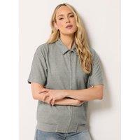 Long Tall Sally Lts Premium Tall Brushed Short Sleeve Jacket - Grey