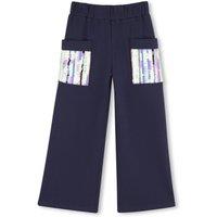 Billieblush Girls Sequin Pocket Fleece Jog Trousers - Navy