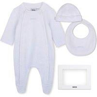 Boss Newborn Baby Boys 3 Piece Sleepsuit Gift Box Set - Light Blue