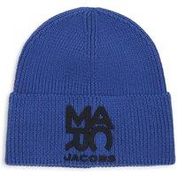 Marc Jacobs Boys Ribbed Logo Beanie Hat - Blue