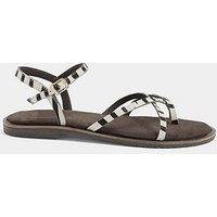 Long Tall Sally Skinny Strap Loop Sandal - Black