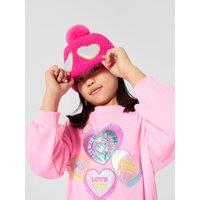 Billieblush Girls Sequin Heart Mesh Skirt Dress - Pink