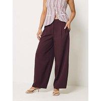 Pixiegirl Petite Barrel Leg Trousers - Red
