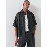 Allsaints Leopardo Short Sleeve Shirt - Black