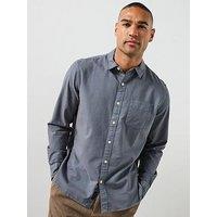 Allsaints Melrose Long Sleeve Shirt - Blue