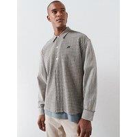 Allsaints Men'S Kage Oversized Long Sleeve Check Shirt - Off White/Black
