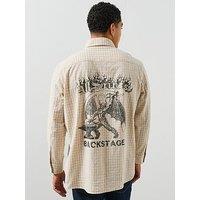 Allsaints Repeater Long Sleeve Graphic Shirt - Brown