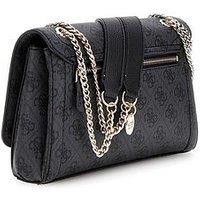 Guess Womens Convertible Strap Logo Print Crossbody Bag - Black