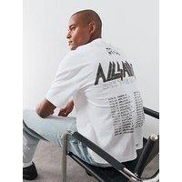 Allsaints Chromium Short Sleeve Graphic T-Shirt - Ashen White