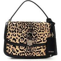 Guess Audrey Convertible Crossbody Flap - Leopard Print