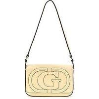 Guess Ruby Logo Flap Shoulder Bag - Yellow