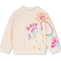 Billieblush Girls Sequin Glitter Sweatshirt - Cream