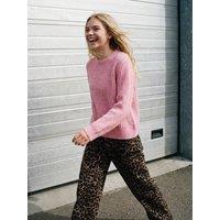 Jjxx Girl Girls Sigga Ribbed Knit Crew Neck Jumper - Pink