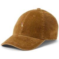 Polo Ralph Lauren Mens Corduroy Ball Cap Leather Strap Cap - Brown