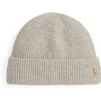 Polo Ralph Lauren Mens Rib-Knit Turn-Up Cuff Logo Beanie Hat - Beige
