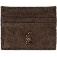 Polo Ralph Lauren Mens 6 Card Slots Pony Plaque Card Holder - Brown