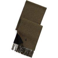 Polo Ralph Lauren Mens Classic Reversible Wool-Rich Scarf - Dark Green