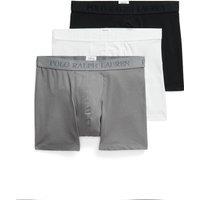 Polo Ralph Lauren Mens Cotton Stretch Branded Waistband 3 Pack Boxer Briefs - Assorted