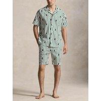 Polo Ralph Lauren Mens All Over Bear Print Woven Pyjama Shirt - Green
