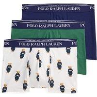Polo Ralph Lauren Mens 3 Pack Logo Waistband Stretch Trunks - Assorted