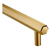 Pushka Home Brass Bar Handle - Gold - Hole Centre 384Mm - Hexagonal