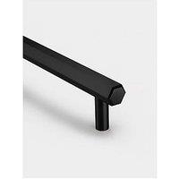 Pushka Home Brass Bar Handle - Black - Hole Centre 224Mm - Hexagonal