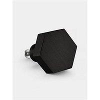 Pushka Home Brass Door Knob - Black - Hexagon