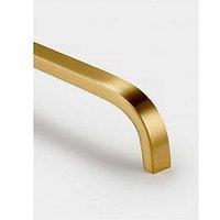 Pushka Home Brass Bar Handle - Gold - Hole Centre 288Mm - Curved