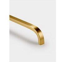 Pushka Home Brass Bar Handle - Gold - Hole Centre 448Mm - Curved