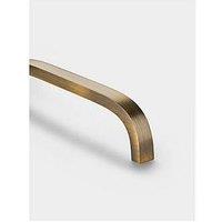 Pushka Home Brass Bar Handle - Antique Gold - Hole Centre 448Mm - Curved