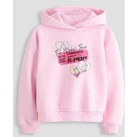 The Very Collection Girls K-Pop Graphic Hoodie (3 - 16 Years) - Pink