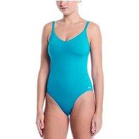 Nike Womens V Neck One Piece Swimsuit - Green