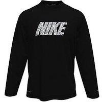 Nike Junior Boys Long Sleeve Hydroguard - Black