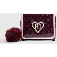 River Island Girls Patent Embossed Purse - Burgundy