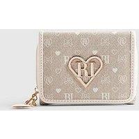 River Island Monogram Purse - Beige