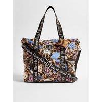River Island Girls Leopard Print Zip Top Shopper Bag - Brown