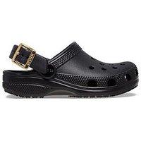 Crocs Kids Classic Metallic Buckle Clog - Black