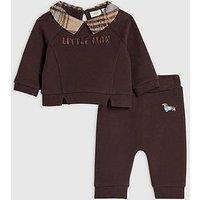River Island Baby Boys Handsome Little Man Shirt Set - Brown