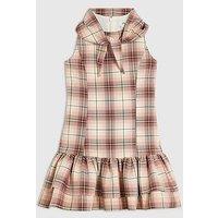 River Island Girls Check Dress And Scarf Set - Pink