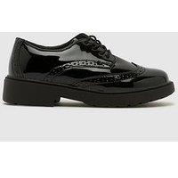 Schuh Patent Lace-Up Shoes With Chunky Sole - Black
