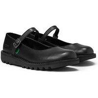 Kickers Kick Mary-Jane Leather Shoe - Black