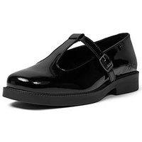 Kickers Maisey T-Bar Patent Leather Shoe - Black