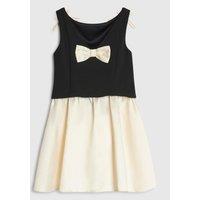 River Island Girls Satin Colour Block Bow Tie Strap Dress - Black