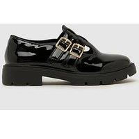 Schuh Patent Double Strap Mary Jane - Black