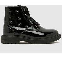 Schuh Heart Patent Boot - Black