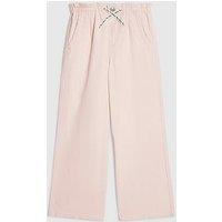 River Island Girls Pink Drawstring Wide Leg Jeans - Pink